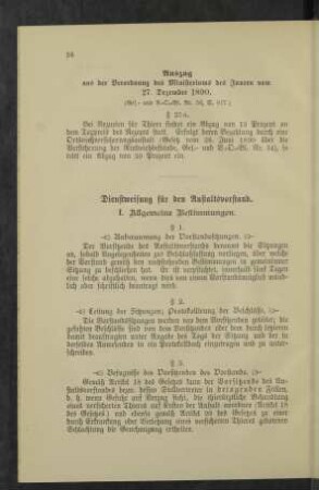 Dienstweisung für den Anstaltsvorstand.