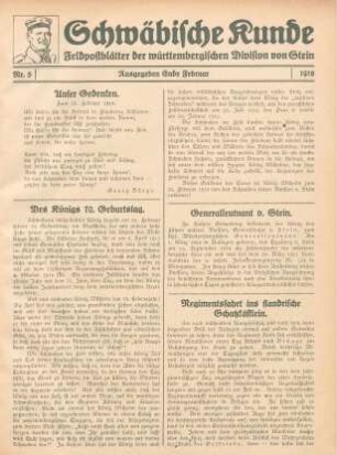 5.1918: Schwäbische Kunde