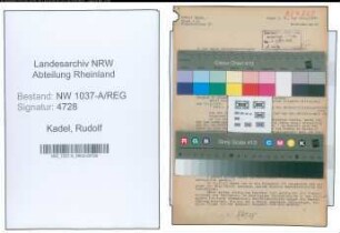 Entnazifizierung Rudolf Kadel , geb. 00.00.0000 ()