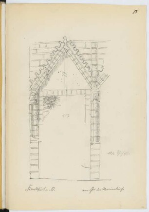 Oberkirche St. Marien, Frankfurt/Oder: Detail (aus: Skizzen- und Fotoalbum 12)
