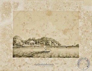 Seebad Düsternbrock bei Kiel von der Wasserseite