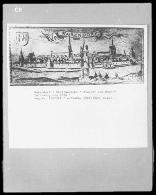 Warendorf, Stadtansicht von Norden