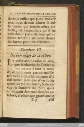 Chapitre VI. Du bon usage de la colere.