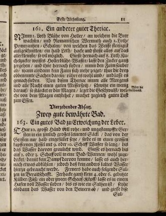 Vierzehender Absatz. Zwey gute bewährte Bad