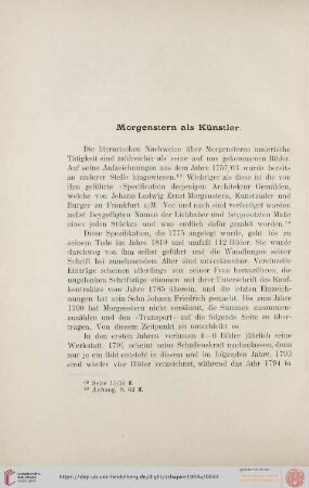 Morgenstern als Künstler
