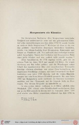 Morgenstern als Künstler