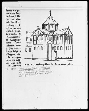 Klosterruine Limburg an der Haardt, Querschnitt zum Chor