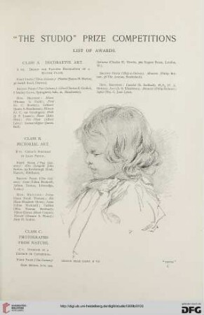 "The Studio" prize competitions