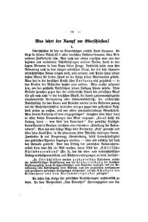 Was lehrt der Kampf um Oberschlesien?
