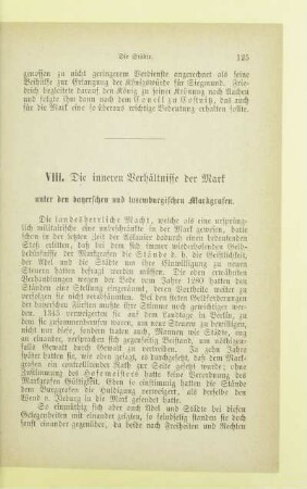 VIII. Die inneren Verhältnisse der Mark unter den bayerschen und luxemburgischen Markgrafen