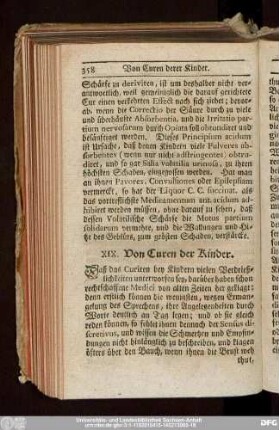XIX. Von Curen der Kinder.