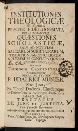 1-829, Institutiones Theologicae In Quibus Praeter Fidei Dogmata ...