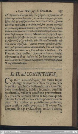 In II. ad Corinthios
