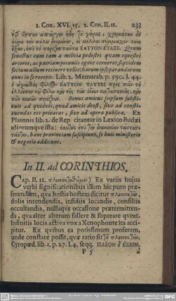 In II. ad Corinthios