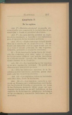 Capítulo II - De los registros.