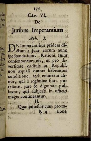 Cap. VI. De Juribus Imperantium.