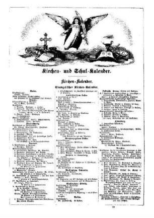 Kirchen-Kalender : Kirchen- und Schul-Kalender