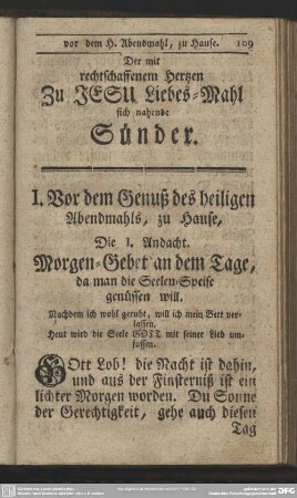 [II. Andachten vor dem heiligen Abendmahl]