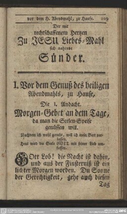 [II. Andachten vor dem heiligen Abendmahl]