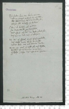 [Ohne Titel] ["Reinerz"] [Reinschrift mit wenigen Korrekturen ]