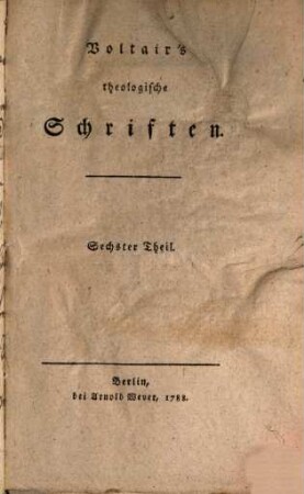 Voltair's theologische Schriften, 6