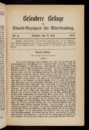161-176, Nr. 11, 16. Juni 1876