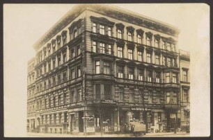 Ansichtskarte Eckgebäude, Ritterstraße, Ecke Alte Jakobstraße