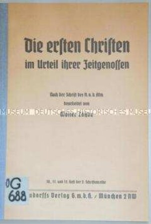 Schrift über die Rezeption der frühen Christen