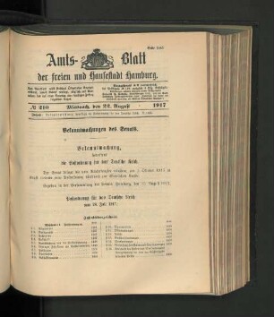 No. 210, 22. August 1917