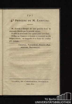 4. Procédé de M. Laroche.