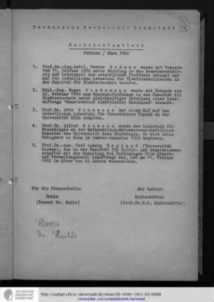 Februar / März 1952