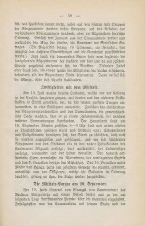 Zwistigkeiten mit dem Militair