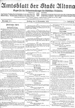 Nummer 40 : Freitag, den 2. September 1921