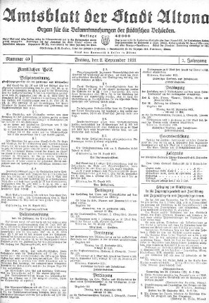Nummer 40 : Freitag, den 2. September 1921