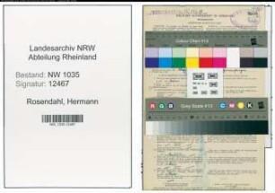 Entnazifizierung Hermann Rosendahl , geb. 29.10.1900 (Steiger)