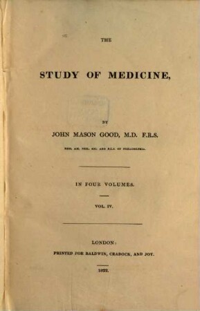 The study of medicine : in four volumes. 4