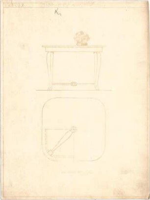 Bertsch, Karl; Möbelentwürfe - Tisch (Ansichten)