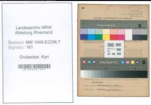 Entnazifizierung Karl Grobecker , geb. 28.03.1892 (Schornsteinfeger)