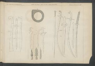 Pl. LXIV. Armes de pierre, armes de bois, armes défensives.
