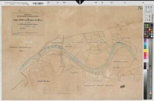 Lippe: Karte der Ufer und des Inundations-Gebietes des Lippe-Flusses von Neuhaus bis Wesel in III Sectionen. Section III: Regierungs-Bezirk Münster in 22 Blättern (22. Blatt)