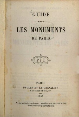 Guide dans les monuments de Paris