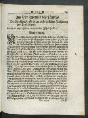 Am Feste Johannis des Täuffers