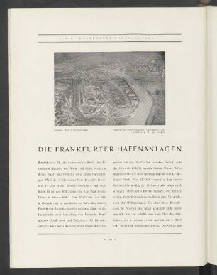 Die Frankfurter Hafenanlagen