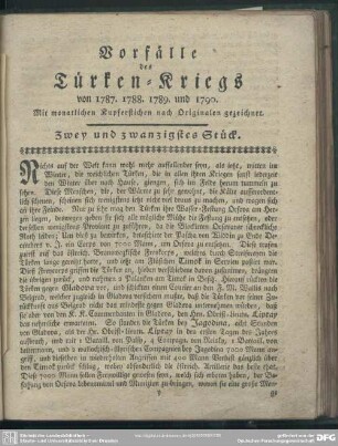Zwey und zwanzigstes Stück