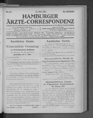 Aerztlicher Verein.