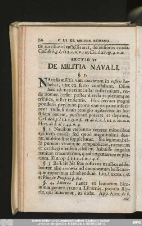 Sectio VI De Militia Navali.