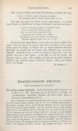 369-378 Empfehlenswerthe Schriften