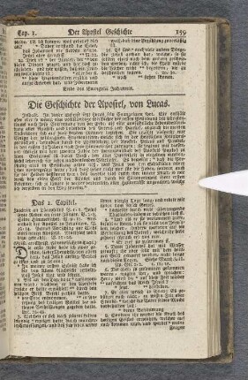 Die Geschichte der Apostel, von Lucas