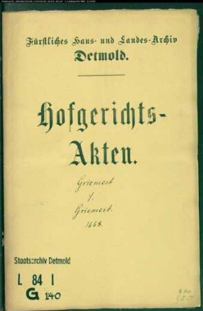 Griemert, Bartold gegen Griemert zu Ehrsen - Schuldforderung