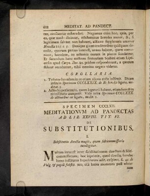 688-704, Ad Lib. XXVIII. Tit. VI. De Vulgare Et ...